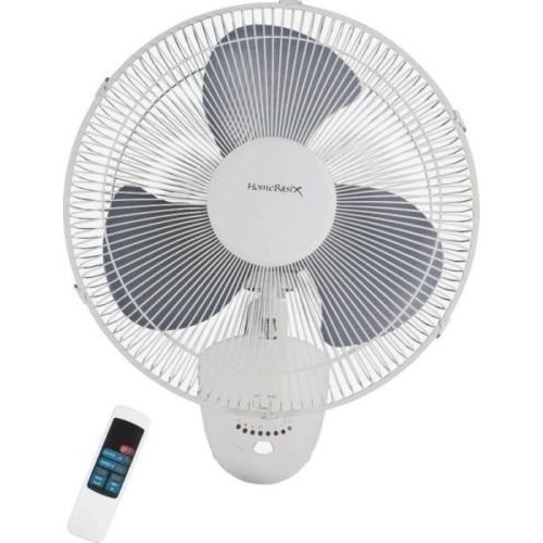 New Homebasix Fw40-s1 3 Speed 16" Oscillating Wall Mount Fan With Remote 8603078 - B01D8UCCW2